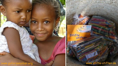 "Stifte stiften" für Kinder in Sansibar