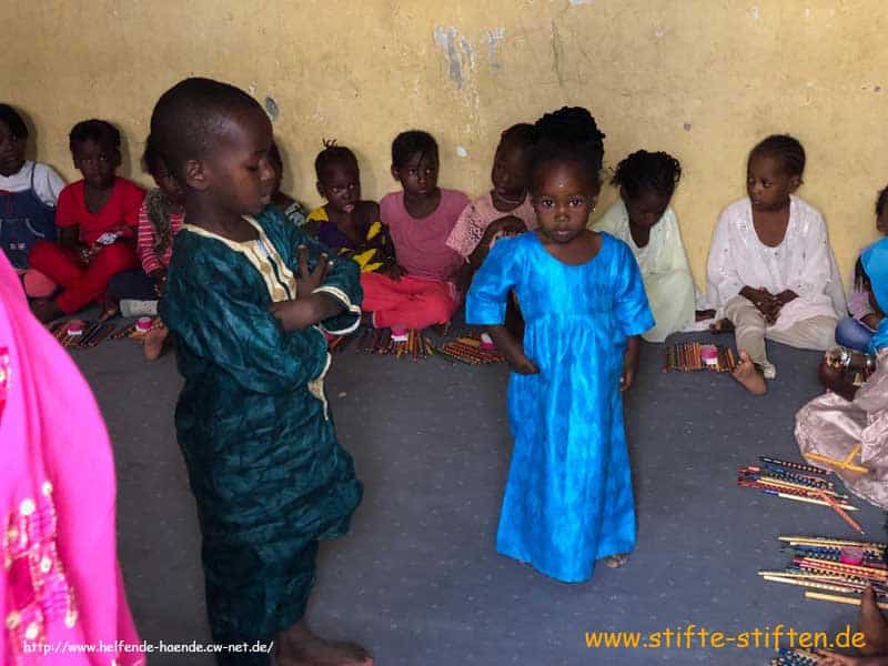 Kinder der Kindergartenklasse in Mauretanien