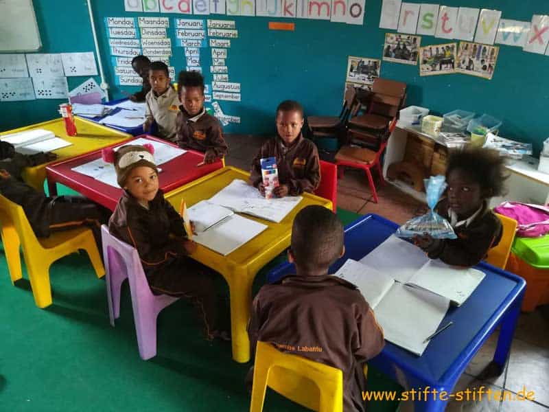 Stifte gespendet für Kinder in Südafrika